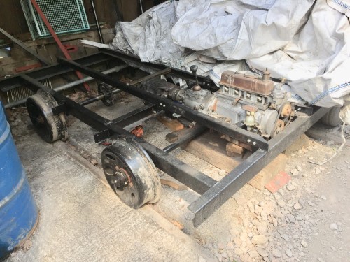 Barrie Papworth 09/07/2018; view of chassis restoration