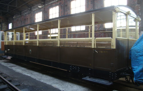 GWR 4150 semi-enclosed Second Open narrow gauge coach built 1938